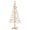 vidaXL Arbre de Noël en bois avec support Marron 210 cm Bambou