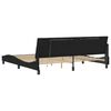 vidaXL Cadre de lit avec LED sans matelas Hanko noir 200x200 cm velours