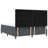 vidaXL Lit &agrave; ressorts avec matelas Gris fonc&eacute; 180 x 200 cm Velours