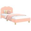 vidaXL Cadre de lit pour enfants avec t&ecirc;te de lit Rose 90 x 190 cm