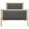 vidaXL Cadre de lit avec t&ecirc;te de lit Gris fonc&eacute; 100 x 200 cm tissu