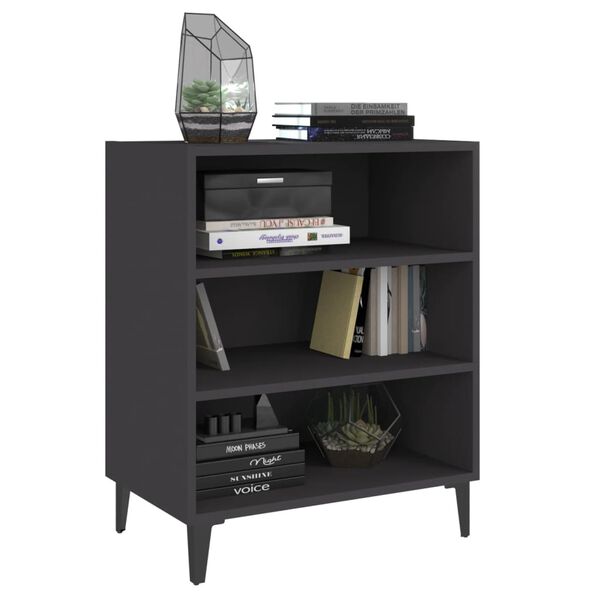 vidaXL Buffet gris 57x35x70 cm bois d'ing&eacute;nierie
