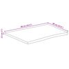vidaXL Dessus de table 90x60x2,5 cm bord vivant bois massif manguier