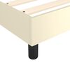 vidaXL Sommier à lattes de lit avec matelas Crème 100x200cm Similicuir