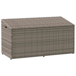 vidaXL Coffre de rangement de jardin Gris 110 x 50 x 58 cm R&eacute;sine tress&eacute;e