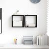 vidaXL Étagères Murales avec étagère 2 pcs Chêne noir 26 x 15 x 26 cm