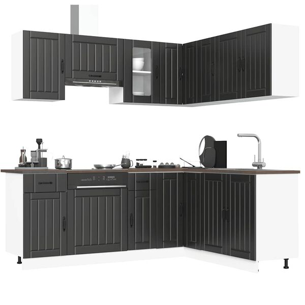 vidaXL Ensemble d'armoires de cuisine 11 pcs Kalmar bois d'ing&eacute;nierie
