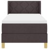 vidaXL Lit &agrave; ressorts avec matelas Marron fonc&eacute; 200 x 80 cm tissu