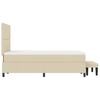 vidaXL Lit &agrave; ressorts avec matelas Cr&egrave;me 120 x 200 cm tissu