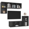vidaXL Ensemble de meuble TV 4 pcs Gris Bois d'ing&eacute;nierie