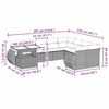 vidaXL Salon de jardin avec coussins 10 pcs gris clair r&eacute;sine tress&eacute;e