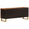 vidaXL Meuble TV marron et noir 105x33,5x46 cm bois massif manguier