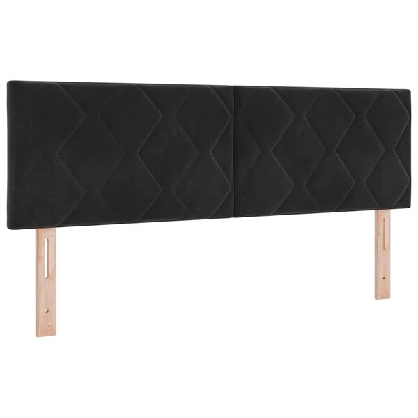 vidaXL T&ecirc;te de lit LED Noir 144 cm Cuir synth&eacute;tique