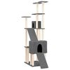 vidaXL Arbre &agrave; chat avec griffoirs en sisal Gris fonc&eacute; 190 cm