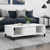 vidaXL Table basse blanc 104x60x35 cm bois d'ing&eacute;nierie