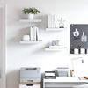 vidaXL &Eacute;tag&egrave;res flottantes 4 pcs Ch&ecirc;ne et blanc 40x23x3,8 cm MDF