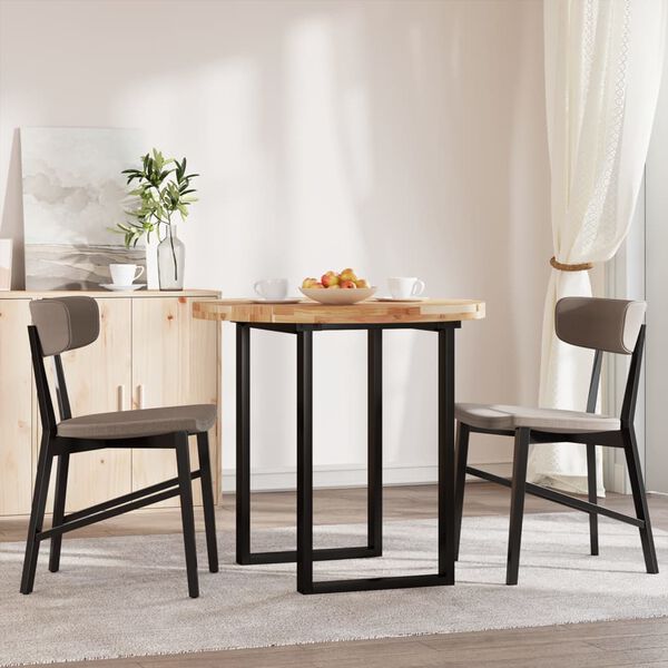 vidaXL Dessus de table rond &Oslash;80x4 cm bois massif d'acacia