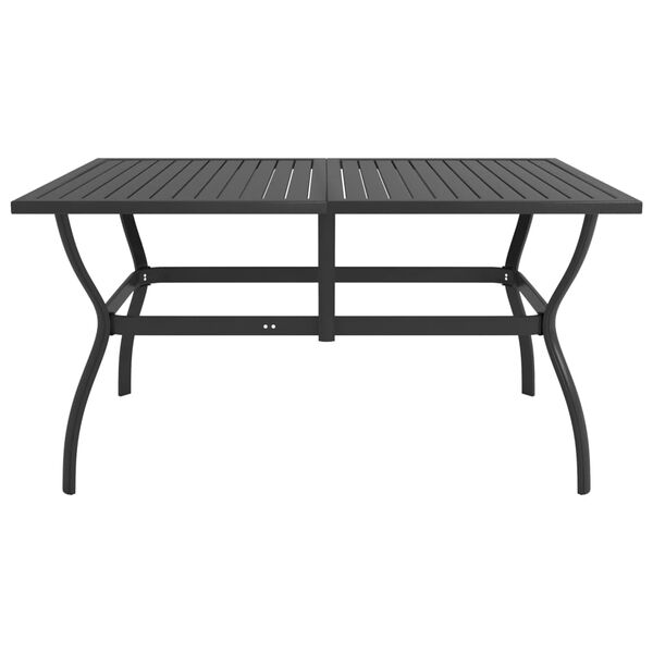 vidaXL Table de jardin Anthracite 140x80x72 cm Acier