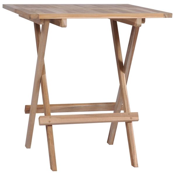 vidaXL Table de bistro pliable 60x60x65 cm Bois de teck solide