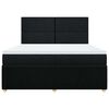vidaXL Sommier &agrave; lattes de lit avec matelas Noir 180x200 cm Tissu