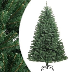 vidaXL Sapin de Noël artificiel à charnières avec support vert 210 cm