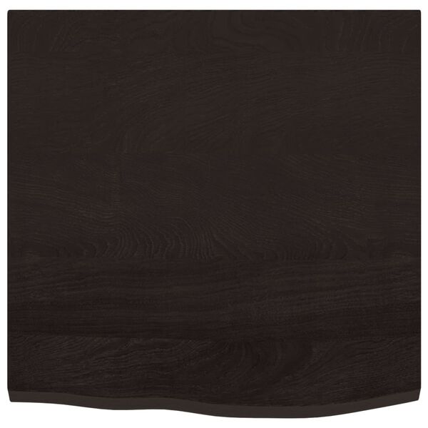 vidaXL Dessus de bureau marron fonc&eacute; 60x60x2 cm bois ch&ecirc;ne trait&eacute;
