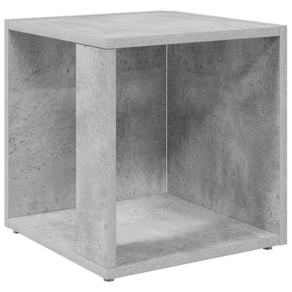 vidaXL Table d'appoint Gris b&eacute;ton 33x33x34,5 cm Bois d'ing&eacute;nierie