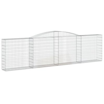 vidaXL Paniers à gabions arqués 2 pcs 400x30x100/120 cm Fer galvanisé