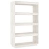 vidaXL Biblioth&egrave;que/S&eacute;parateur de pi&egrave;ce Blanc 80x35x135 cm Pin massif