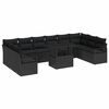 vidaXL Ensemble de canap&eacute; de jardin 11 pc 10-Nombre de places Noir