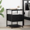 vidaXL Cabinet de chevet avec tiroir 2 pcs Ch&ecirc;ne noir 40 x 42 x 56 cm