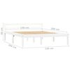 vidaXL Cadre de lit sans matelas blanc bois de pin massif 140x200 cm