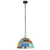 vidaXL Lampe suspendue industrielle vintage 25W Multicolore Rond 41 cm