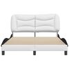 vidaXL Cadre de lit sans matelas Hvar blanc et noir 120x200 cm similicuir