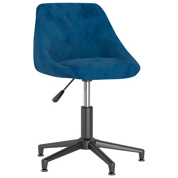 vidaXL Chaises pivotantes &agrave; manger lot de 2 bleu velours