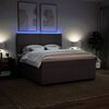 vidaXL Sommier &agrave; lattes de lit avec matelas Marron fonc&eacute; 180x200 cm