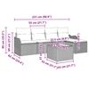 vidaXL Ensemble de canapé de jardin avec stockage 6 pcs Gris polyrotin