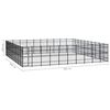 vidaXL Chenil d'ext&eacute;rieur pour chiens Acier 92,16 m&sup2;