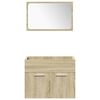 vidaXL Ensemble de meubles de salle de bain 5 pcs ch&ecirc;ne sonoma