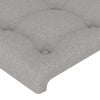 vidaXL Cadre de lit sans matelas avec t&ecirc;te de lit gris clair 90x190cm