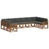 vidaXL Ensemble de canap&eacute;s d'ext&eacute;rieur 10 pc Naturel et Anthracite