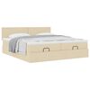 VidaXL Cadre de lit ottoman avec matelas cr&egrave;me 180x200 cm tissu