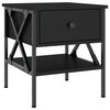 vidaXL Tables de chevet 2 pcs noir 40x42x45 cm bois d&rsquo;ing&eacute;nierie