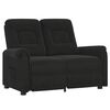 vidaXL Fauteuil de massage inclinable à 2 places noir tissu microfibre