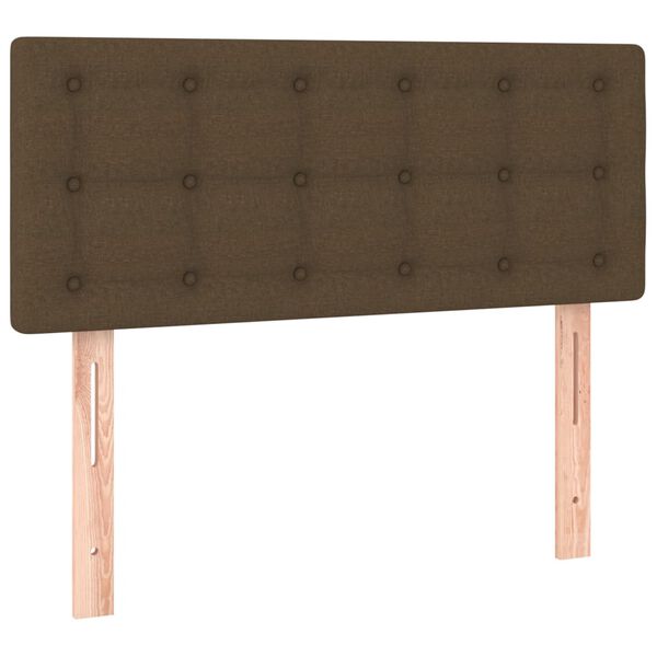 vidaXL T&ecirc;te de lit Marron Fonc&eacute; 80x5x78/88 cm Tissu