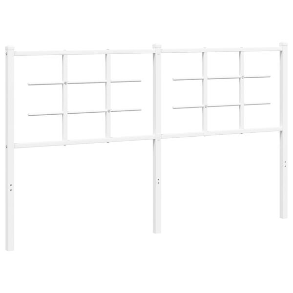 vidaXL T&ecirc;te de lit de remplacement m&eacute;tal blanc 150 cm