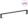 vidaXL Pieds de meuble 12 pcs Noir 796 x 40,5 x 100 mm Fer