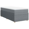 vidaXL Sommier &agrave; lattes de lit avec matelas Gris clair 100x200cm Tissu