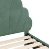 vidaXL Cadre de lit pour tout-petit avec t&ecirc;te de lit Vert Mer Velours