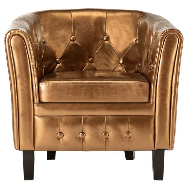 vidaXL Chaise cabriolet marron similicuir
